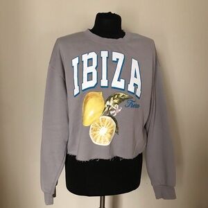 Gray Ibiza Graphic Sweatshirt